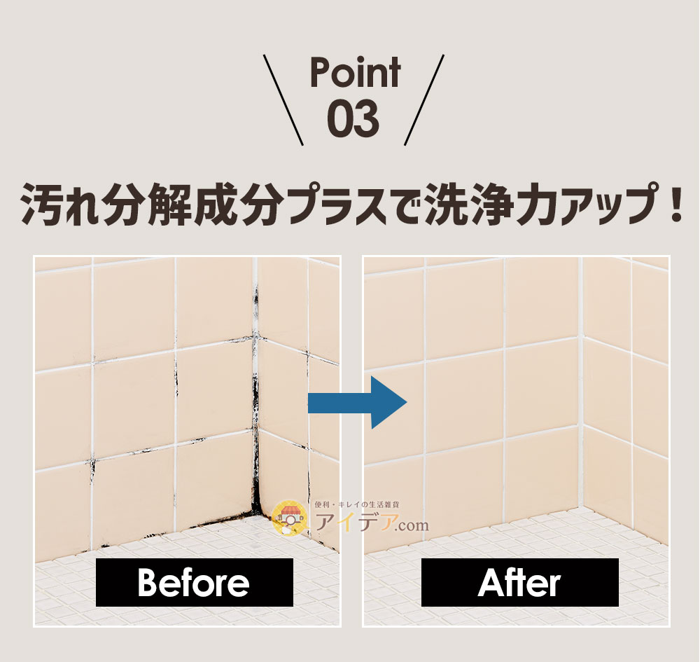 汚れ分解成分プラスで洗浄力アップ！