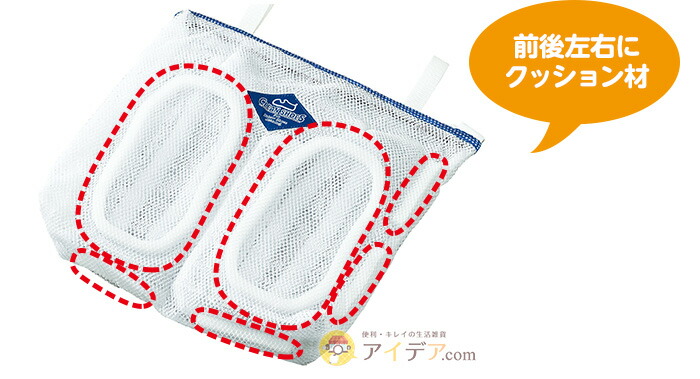 前後左右にクッション材
