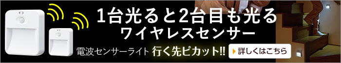 電波センサーライト 行く先ピカット!!