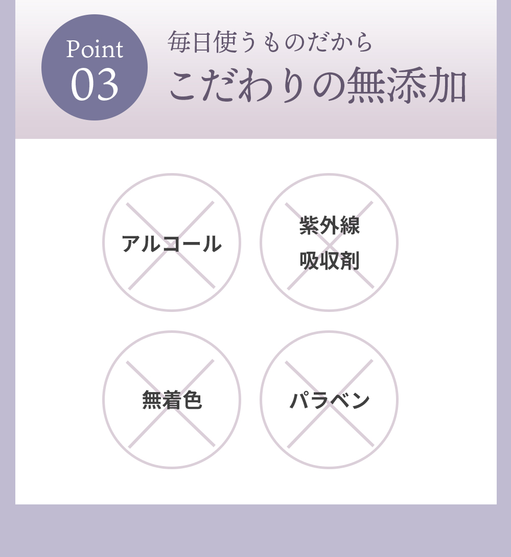 [point3]こだわりの無添加