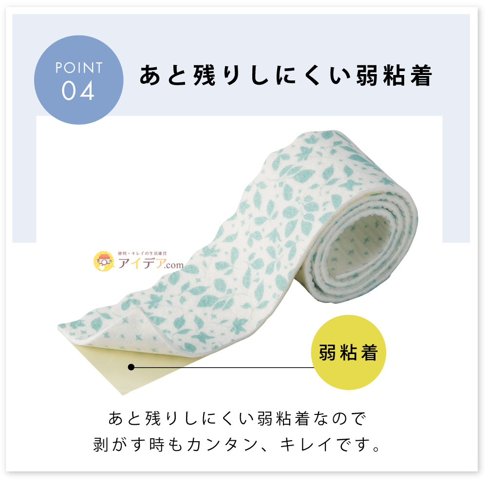 防カビ剤配合結露シート:あと残りしにくい弱粘着