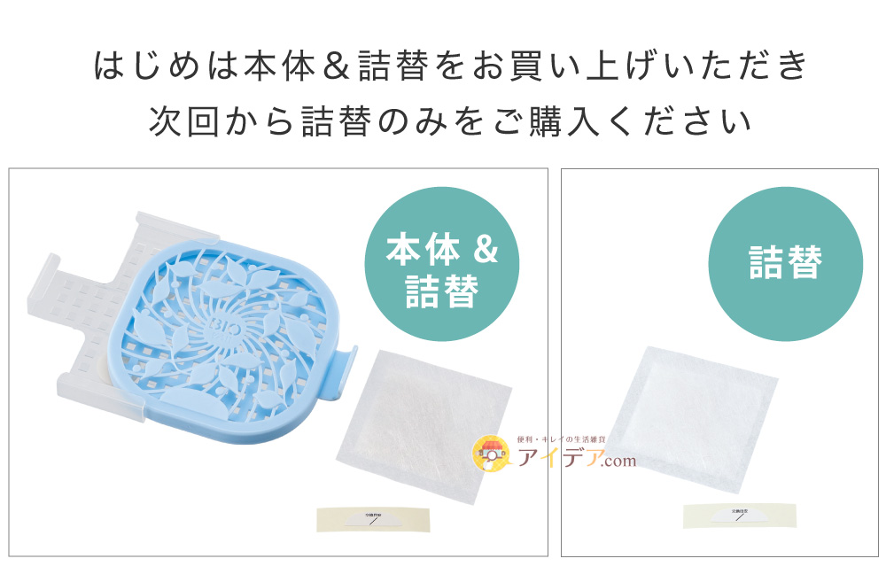 ハイパワーバイオ お風呂のカビきれい 本体詰替と詰替:天井に貼ったまま詰替OK