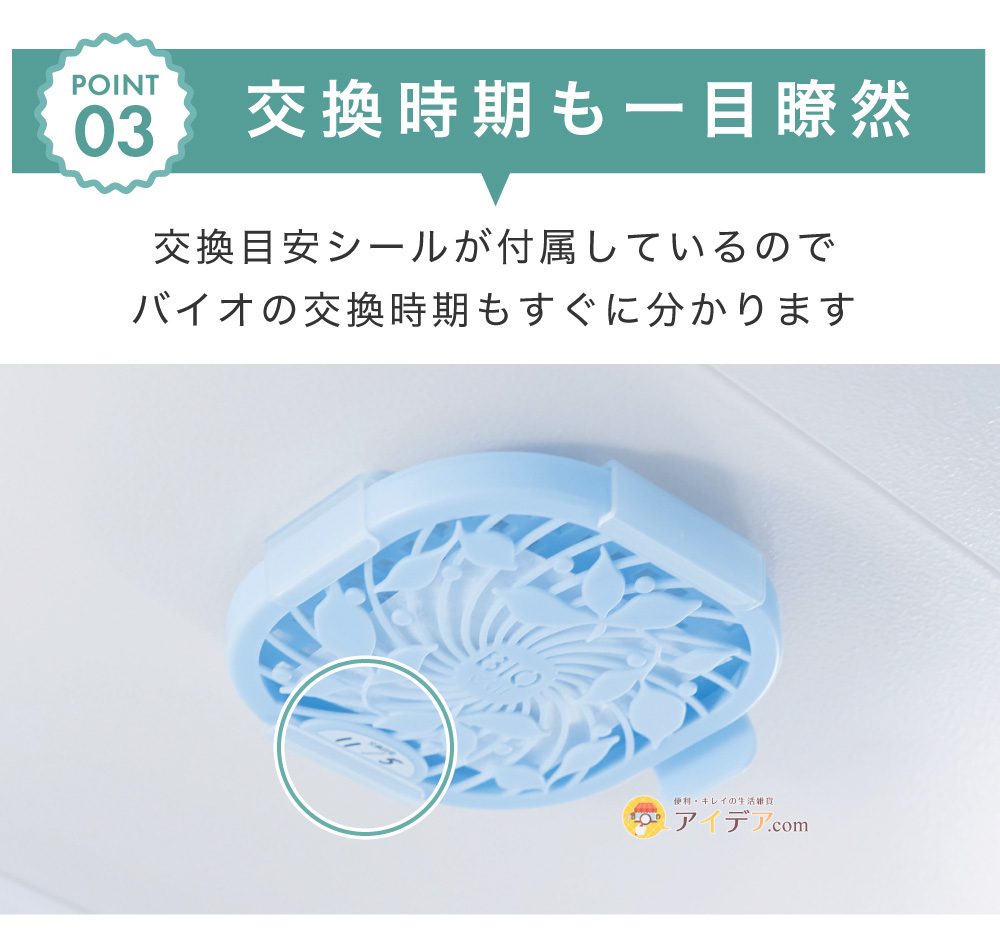 ハイパワーバイオ お風呂のカビきれい 本体詰替と詰替:交換時期も一目瞭然