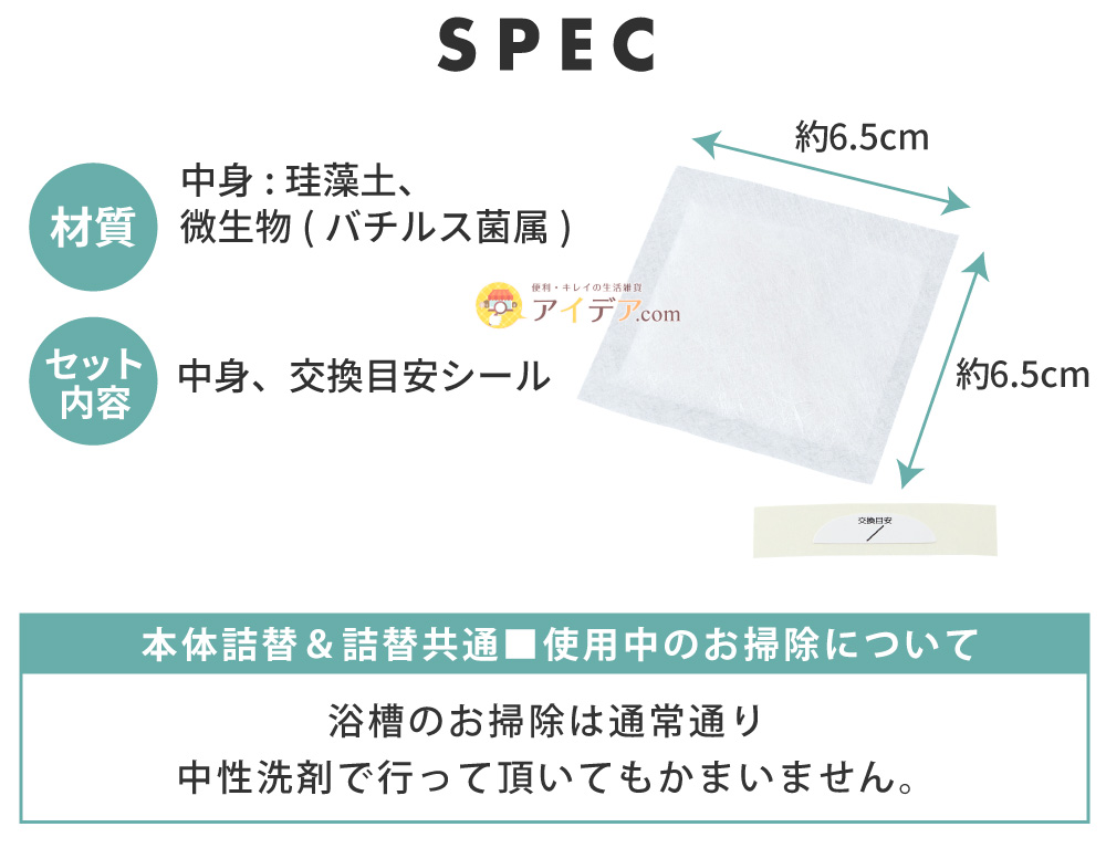 ハイパワーバイオ お風呂のカビきれい 詰替:スペック