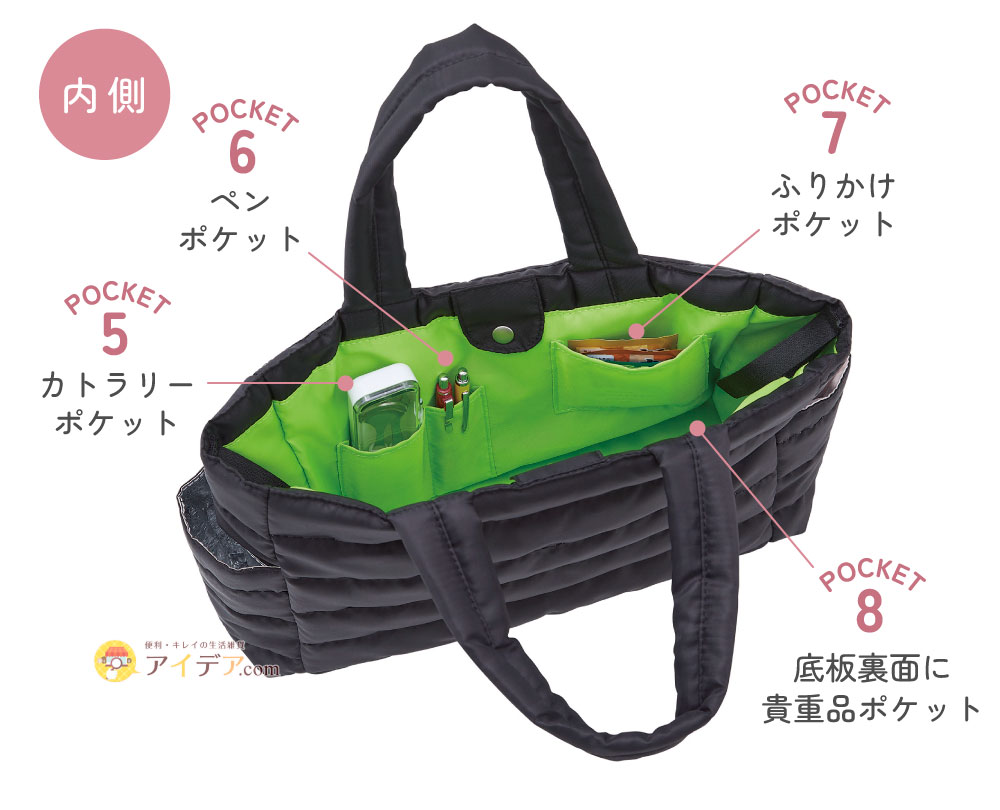 入院に備える2wayバッグ:8つの便利なポケット付