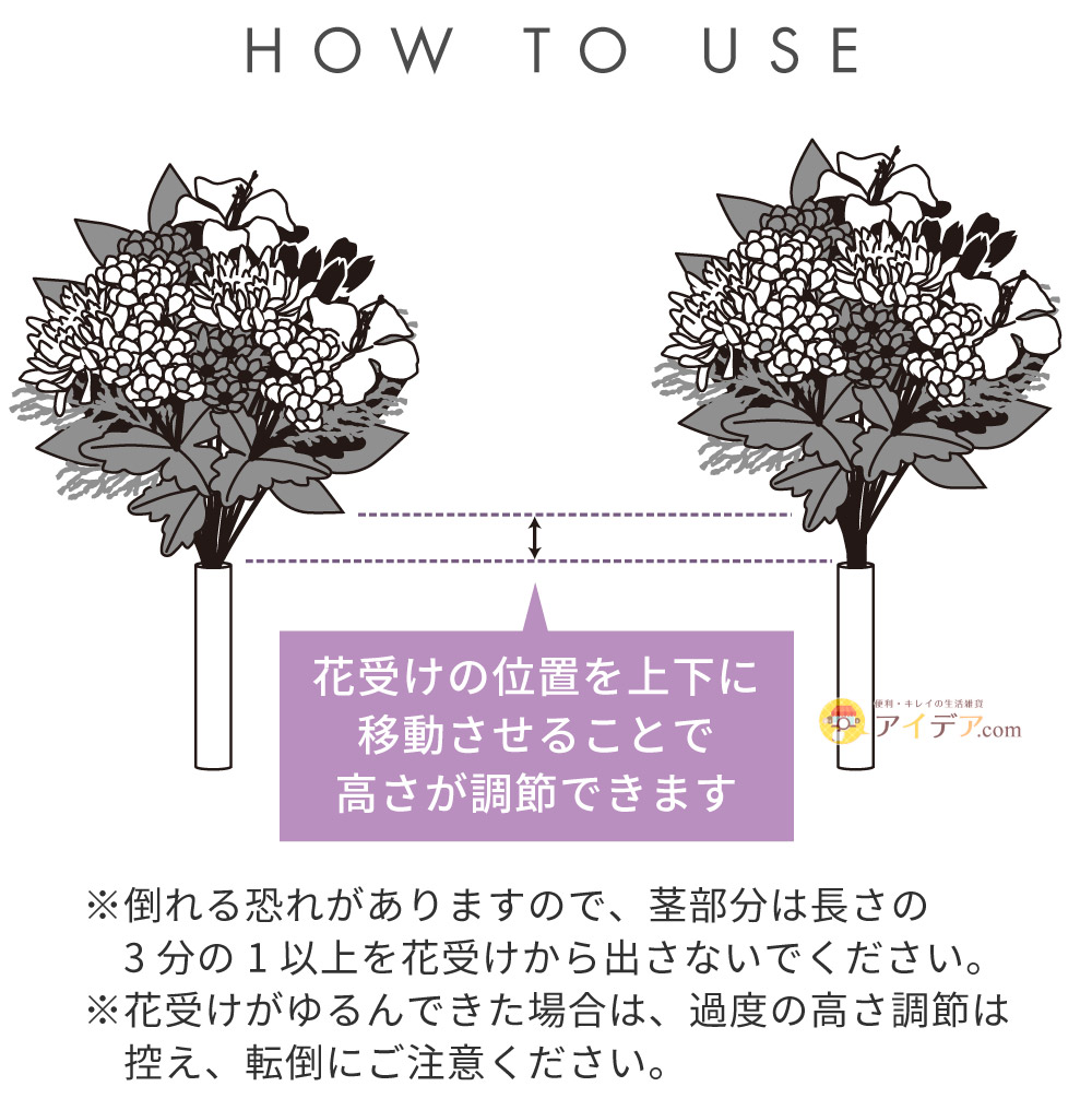 お花屋さんが考えたお供え花 2束組:ご使用方法