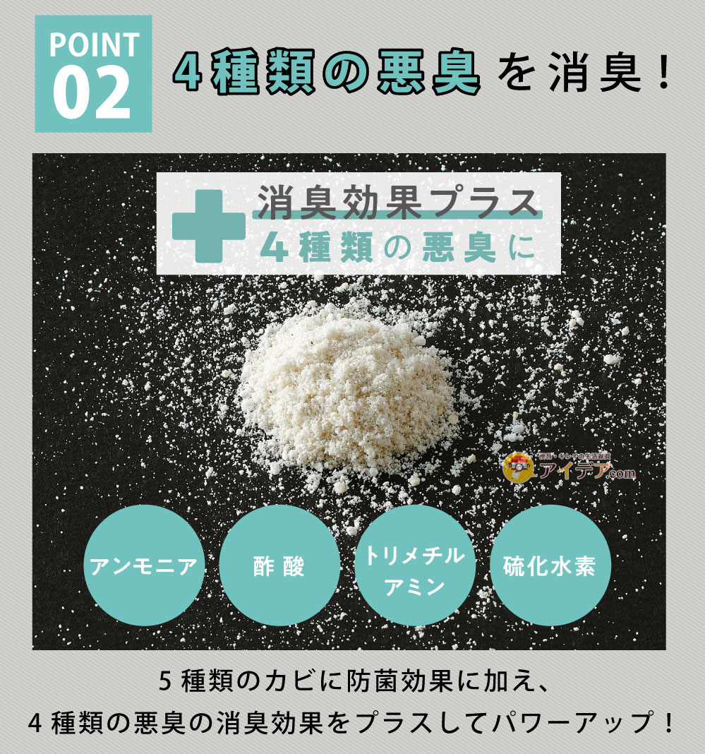 パワーバイオふたに貼るだけトイレの臭いに:4種類の悪臭を消臭
