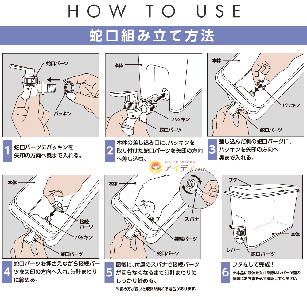 ドリンクサーバーソソギーナ:ご使用方法