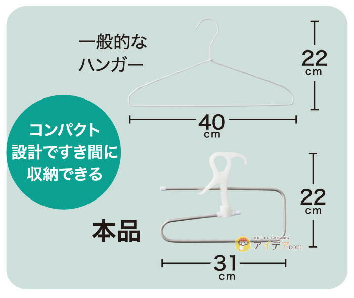 コンパクト回転式くるくるハンガー: