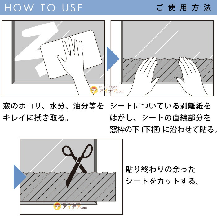 防カビ剤配合結露シート:ご使用方法