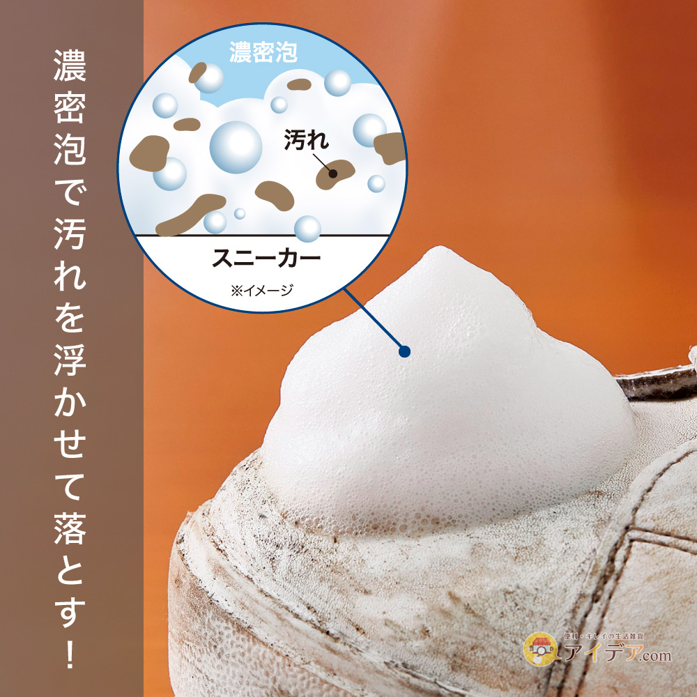 イージーPROドライシャンプー:濃密泡で汚れを浮かせて落とす!