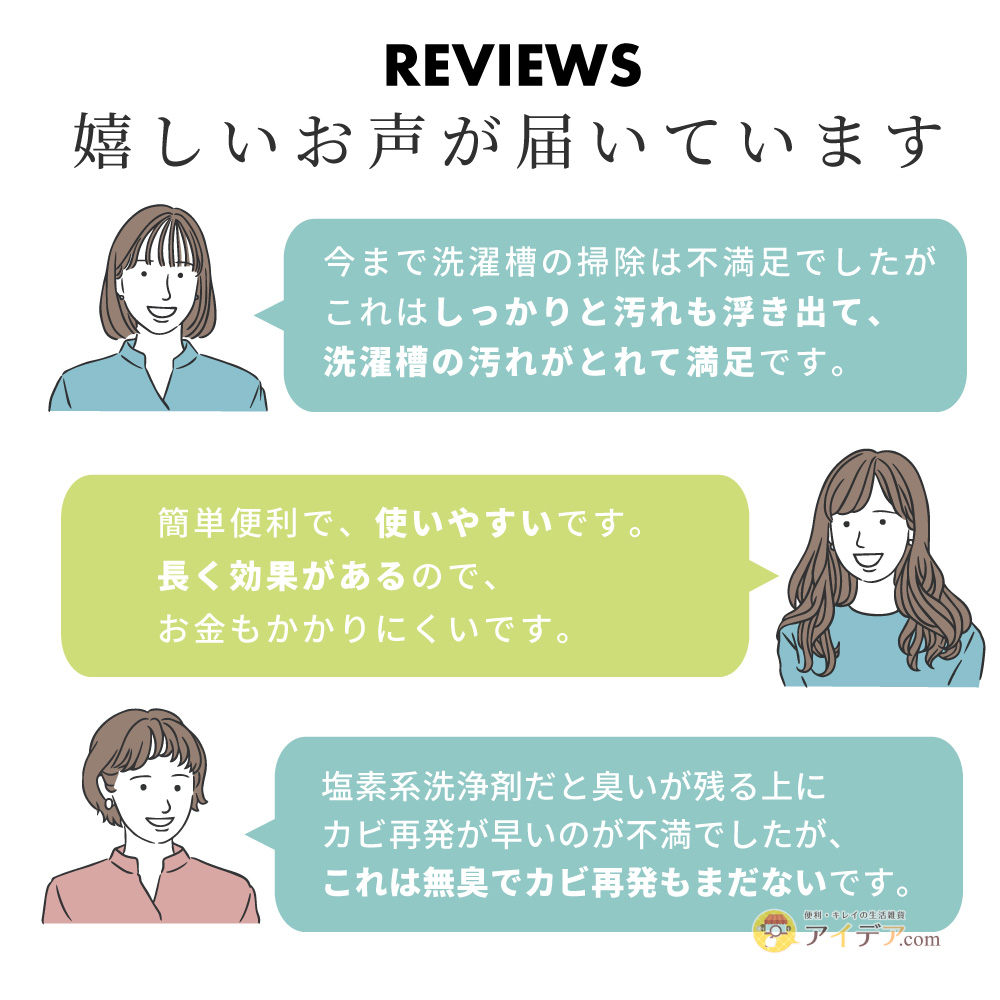 パワーバイオ洗濯槽のカビきれい:レビュー