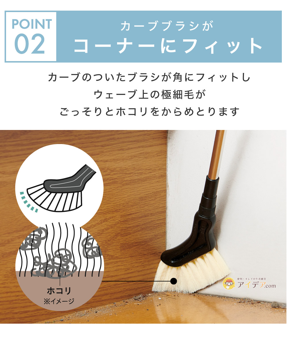 のびのび汚れごっそりすき間職人:コーナーにフィット