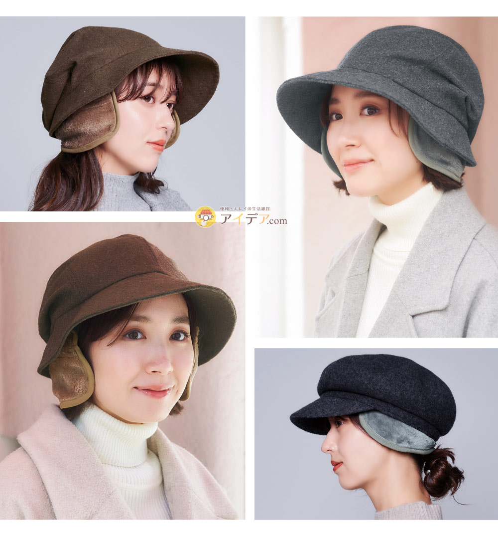 帽子に装着イヤーウォーマー:イメージ