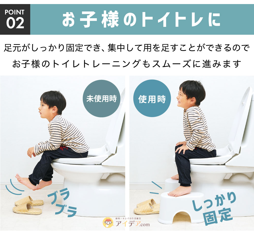 スッキリサポートトイレの踏み台:お子様のトイトレトレーニングに