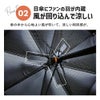 【送料無料】手元のボタンを押すと3枚羽が回る！風そよぐ日傘で爽やか◆遮光1級扇風機日傘[コジット]UVカット率99.9%、3枚羽はネット付で髪や衣類の巻き込みを予防日傘TVで紹介アイデア商品熱中症対策乾電池式