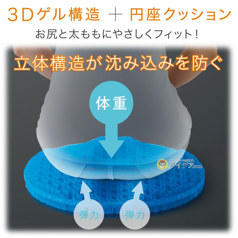コジット GEL骨盤円座クッション ハネナイト ゲルクッション