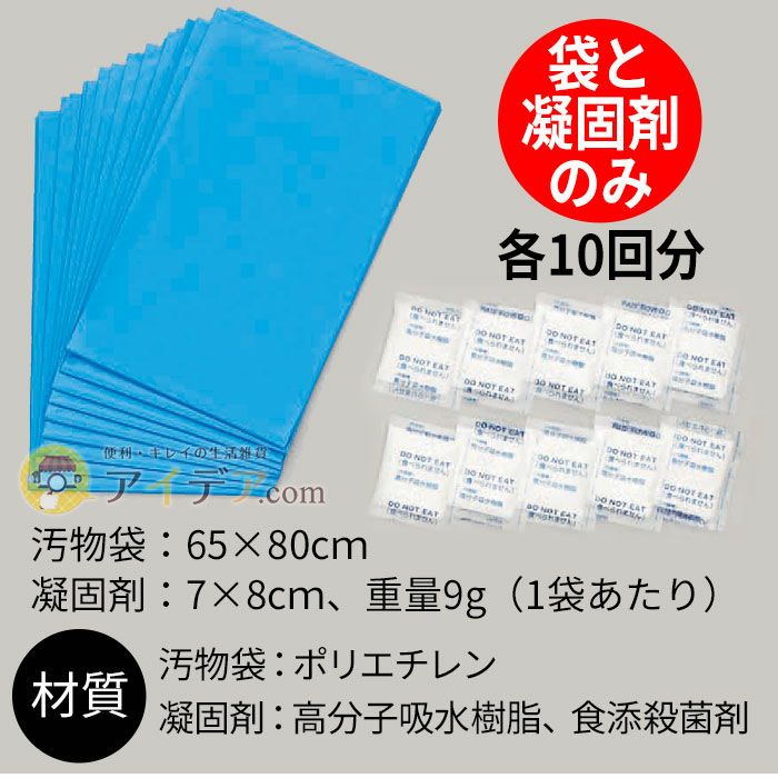 緊急用トイレ袋（10回分） 防災用品｜コジット公式ストア