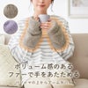 【P3倍】親指が出せるスリット付手首温めるハンドグローブ手袋冬用暖かいかわいい◆おうちタイムボアウォーマーテクビ[コジット]6層構造リストバンド手首ウォーマー冷え対策オフィス会社寒さ対策温活おうち時間防寒対策着脱簡単綿入りでふんわり