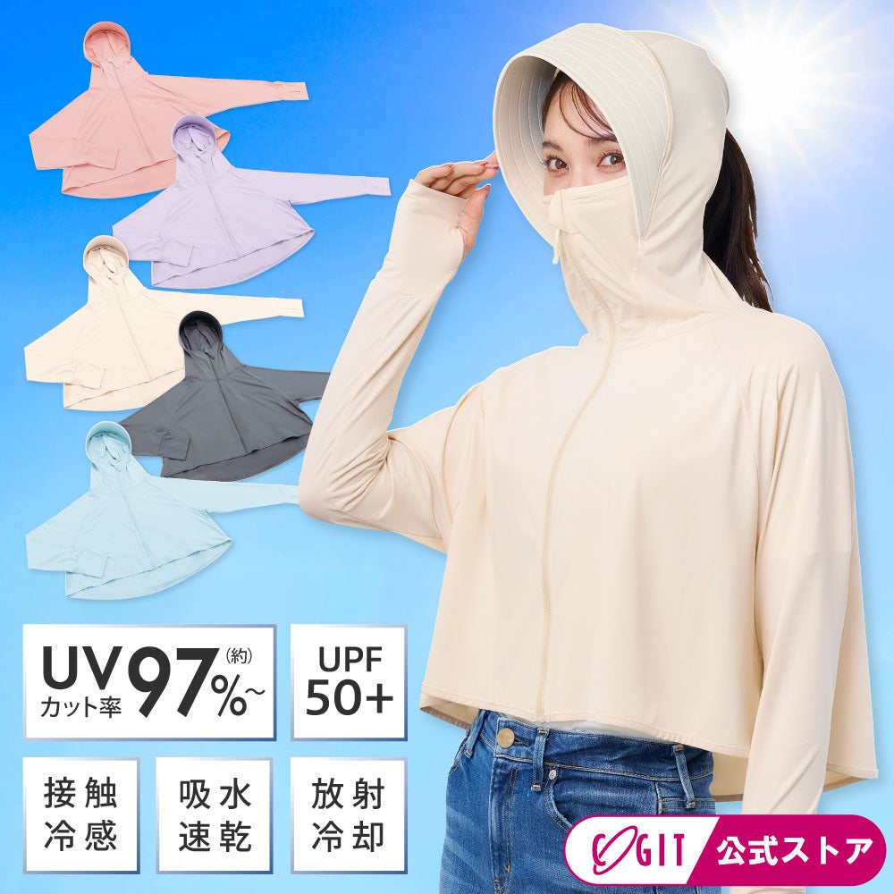 サンブロックラボ Sun Block LAB 爽壁 フェイスガードUVパーカー