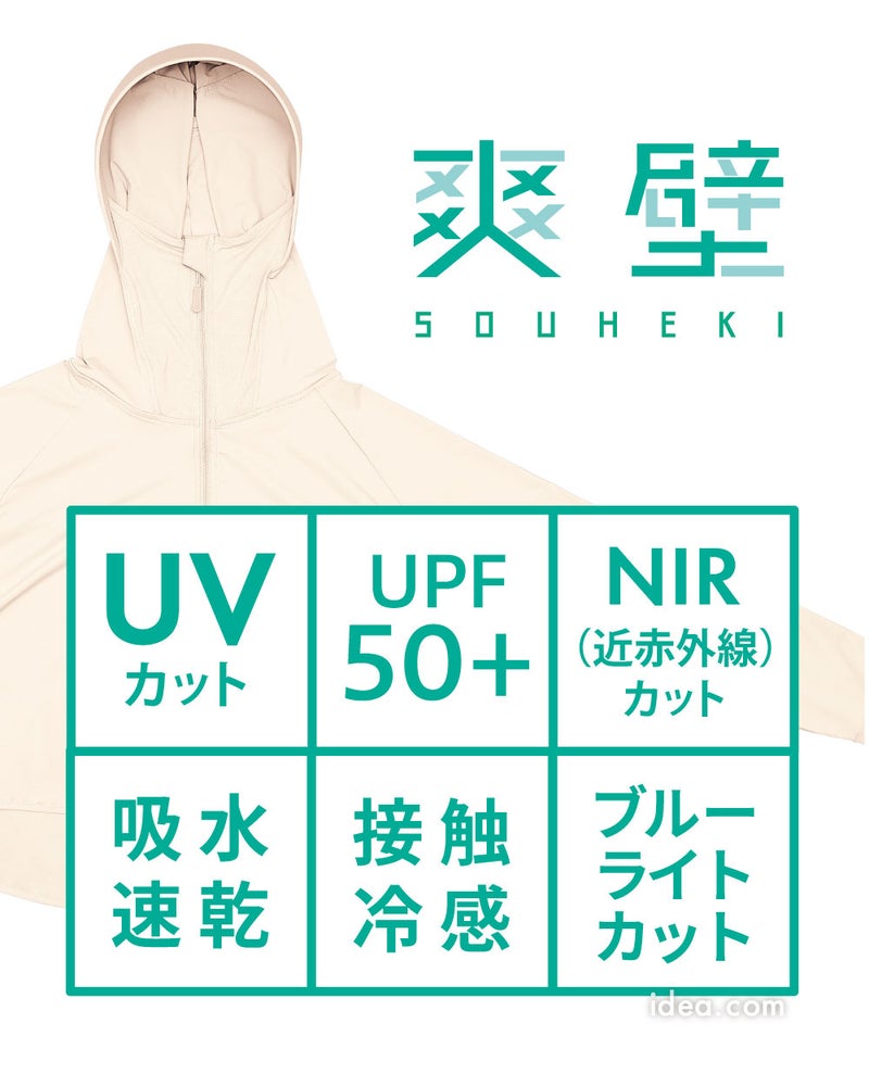 サンブロックラボ Sun Block LAB 爽壁 フェイスガードUVパーカー